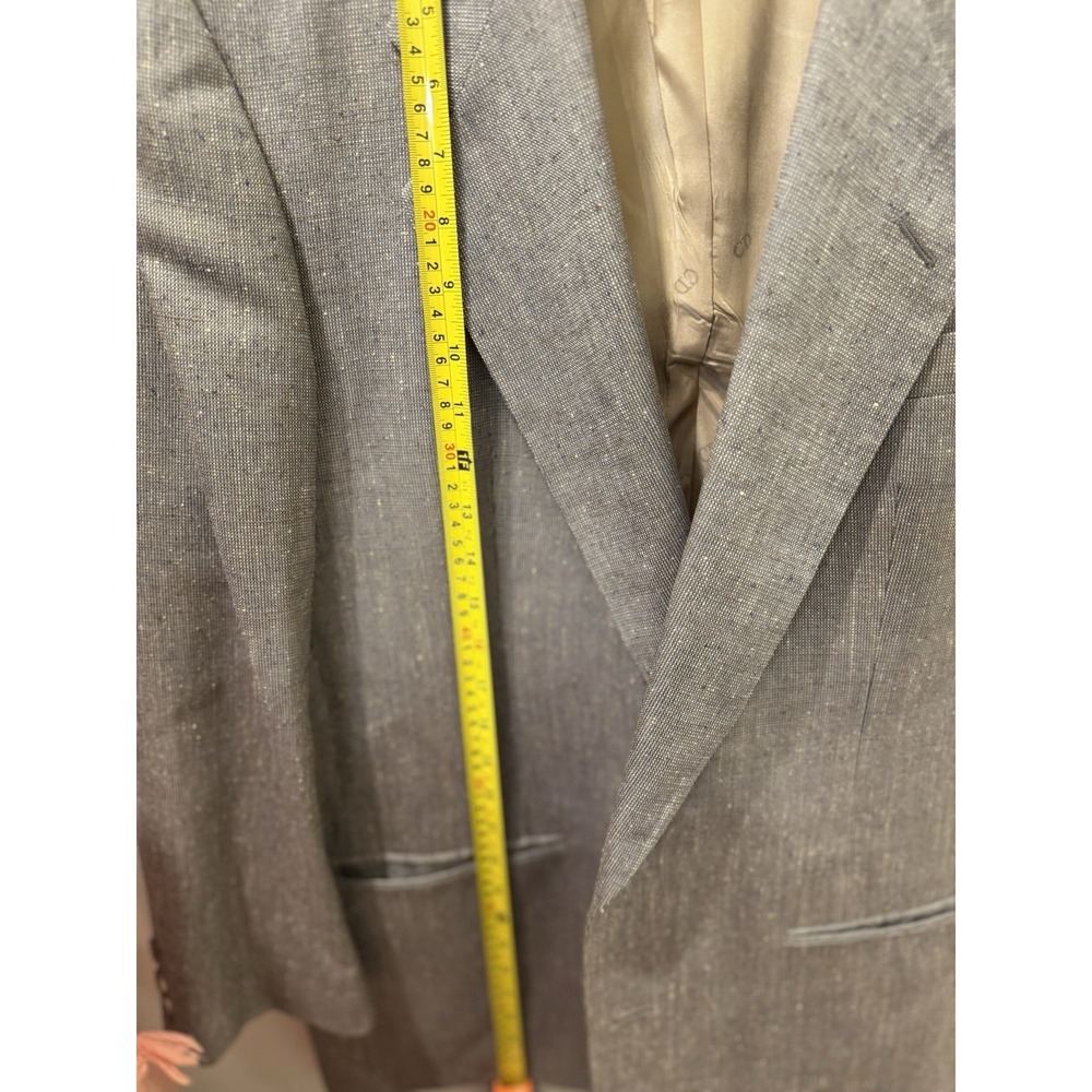 Christian Dior Monsieur Silk‎ Blazer Men's Gray Sport Coat Vintage 100% Silk - Picture 7 of 11
